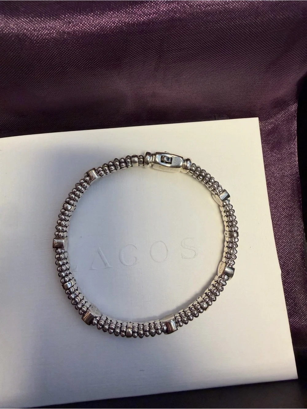 Brand New LAGOS Kinder Child’s First Caviar Bracelet – Sterling Silver